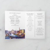 Aquarell Las Vegas Elegante Hochzeit Programm (Innenseite)