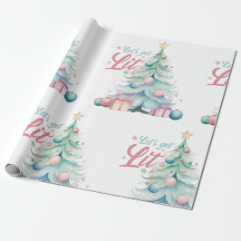 Aquarell Lasse Weihnachtsbaum erhalten Geschenkpapier