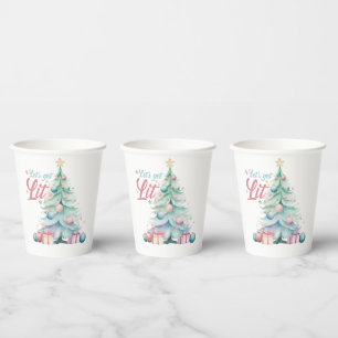 Aquarell Lasse Weihnachtsbaum erhalten Pappbecher