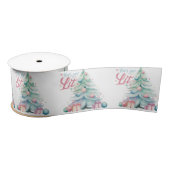 Aquarell Lasse Weihnachtsbaum erhalten Satinband (Spule)