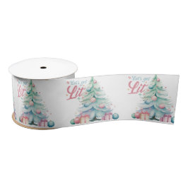 Aquarell Lasse Weihnachtsbaum erhalten Satinband