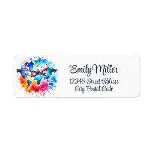 Aquarell Lassen Sie uns das Weltdesign erleben