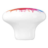 Aquarell Lassen Sie uns das Weltdesign erleben Keramikknauf (Seitenansicht)