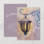 Aquarell-Laterne Dankeskarte (Vorne/Hinten)