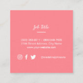 Aquarell-Laub Quadratische Visitenkarte (Rückseite)