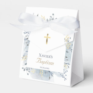 Aquarell-Laub Taufzeremonie Geschenkschachtel