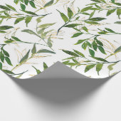 Aquarell-Laubgrün Geschenkpapier (Ecke)