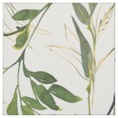 Aquarell-Laubgrün Stoff (Muster)