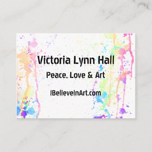 Aquarell Laufkünstlerisches Visitenkarte (Vorderseite)