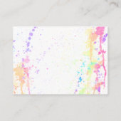 Aquarell Laufkünstlerisches Visitenkarte (Rückseite)