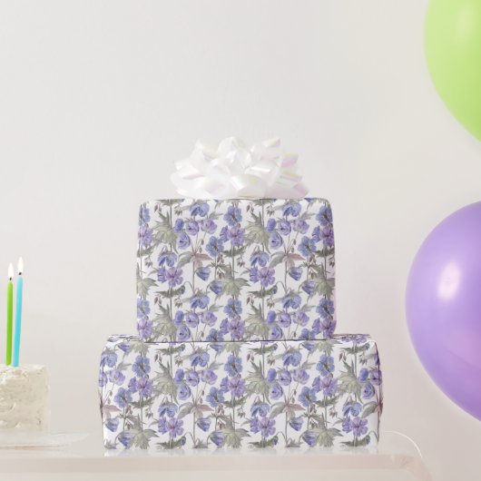 Aquarell-Lavendel-Blumen Geschenkpapier (Partygeschenke)