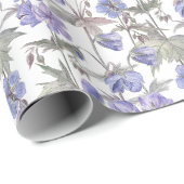 Aquarell-Lavendel-Blumen Geschenkpapier (Rolleneckpunkt)