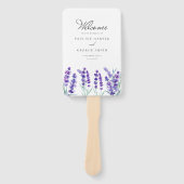 Aquarell-Lavendel-Blumen-Hochzeitsprogramm Fächer (Vorderseite)