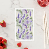 Aquarell-Lavendel-Blumen nahtloses Muster Serviette (Beispiel)