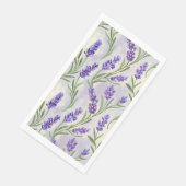 Aquarell-Lavendel-Blumen nahtloses Muster Serviette (Ecke)