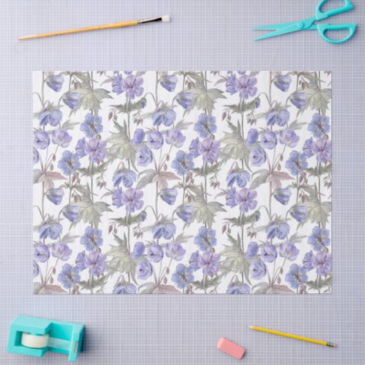 Aquarell-Lavendel-Blumen Seidenpapier (Basteln)