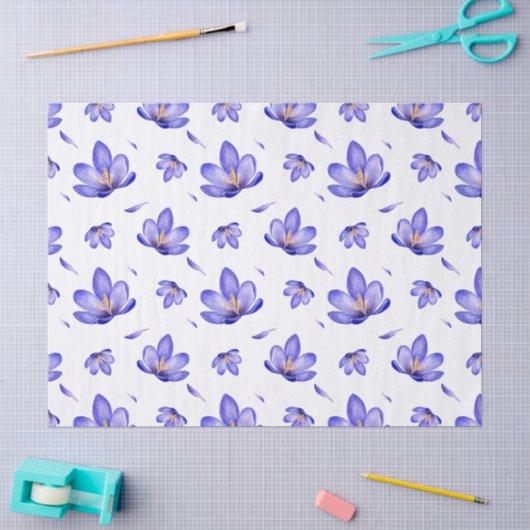 Aquarell-Lavendel-Blumen Seidenpapier (Basteln)