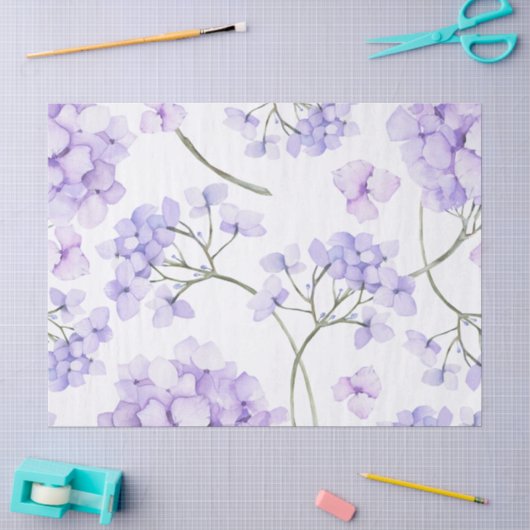 Aquarell-Lavendel-Blumen  Seidenpapier (Basteln)