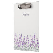 Aquarell-Lavendel-Blumen-Violette Klemmbrett (Links)
