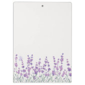 Aquarell-Lavendel-Blumen-Violette Klemmbrett (Rückseite)