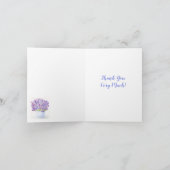 Aquarell-Lavendel-Blumenpflanze DANKE (Innenseite)