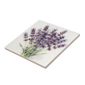 Aquarell-Lavendel-Blumenstrauß Fliese (Seite)