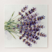 Aquarell-Lavendel-Blumenstrauß Puzzle (Horizontal)