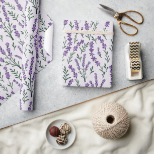 Aquarell-Lavendel-Blumenverpackungspapier Geschenkpapier