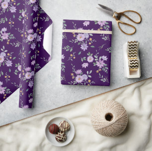 Aquarell-Lavendel-Blumenverpackungspapier Geschenkpapier