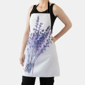Aquarell-Lavendel-Bündel-Frühlings-Schürze Schürze (InSitu)