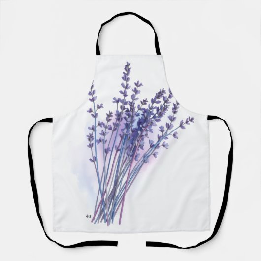 Aquarell-Lavendel-Bündel-Frühlings-Schürze Schürze (Vorderseite)