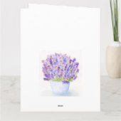 Aquarell-Lavendel-Muttertags-Grußkarte Karte (Rückseite)