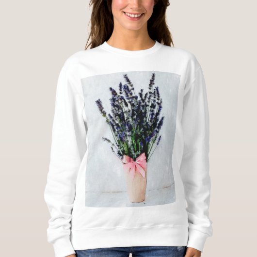 Aquarell-Lavendel-Sträußchen-Sweatshirt Sweatshirt (Vorderseite)