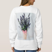 Aquarell-Lavendel-Sträußchen-Sweatshirt Sweatshirt (Rückseite)