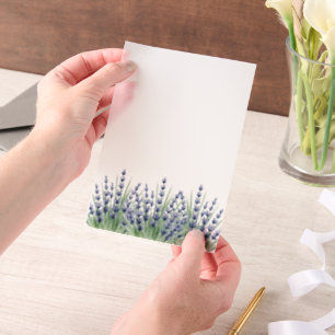 Aquarell-Lavendel- und Salbei-Overlay Pergament Einladungen