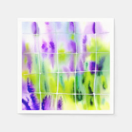 Aquarell Lavendel Wiese Serviette