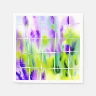 Aquarell Lavendel Wiese Serviette