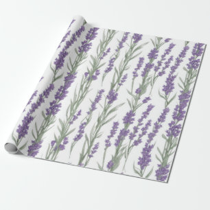Aquarell-Lavendelblüten Geschenkpapier