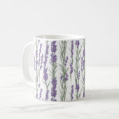 Aquarell-Lavendelblüten Kaffeetasse (Vorderseite Links)