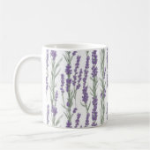 Aquarell-Lavendelblüten Kaffeetasse (Links)