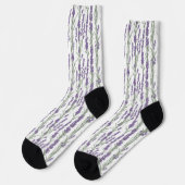 Aquarell-Lavendelblüten Socken (Linkes Detail)