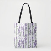 Aquarell-Lavendelblüten Tasche (Vorderseite)