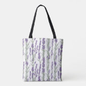 Aquarell-Lavendelblüten Tasche (Rückseite)
