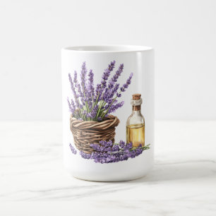 Aquarell-Lavendelkorb Kaffeetasse
