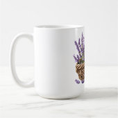 Aquarell-Lavendelkorb Kaffeetasse (Links)