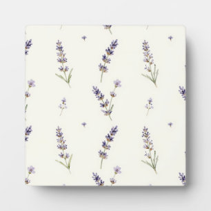 Aquarell-Lavendelzweige Zartes Blumenmuster Fotoplatte