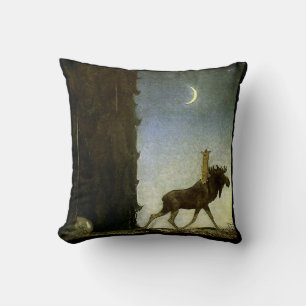 Aquarell „Leap the Elk“ von John Bauer Kissen