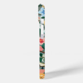 Aquarell Lebender Blumengarten Grün und Pfirsich Case-Mate iPhone Hülle (Rückseite / Links)