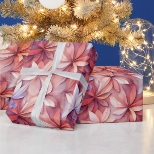 Aquarell Lebendig Gemalte Frühlingsblumen Geschenkpapier