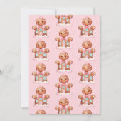 Aquarell Lebkuchen Pink Baby Dusche Einladung (Rückseite)